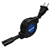 BESTEK 2 Prong retractable hp cord power laptop charger cable adapter laptop connector ac cable computer power supply cable power ac cord wall plug cable notebook power cord retractable cable ac power plug adapter ac cable portable BTT01C-4