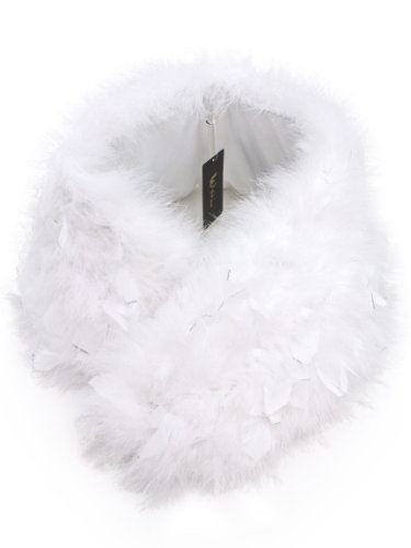 ショール スワン入り 羽毛 ラメ 【成人式ショール】