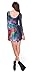 Girl's Rainbow Galaxy Print Stretchy Cocktail Party Crewneck Mini Skater Dress L