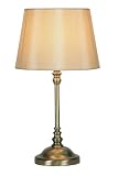 Antique Brass Finish Table Lamp c/w Cream Shade