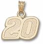 Joey Logano 1/2" Medium #20 Pendant - Gold Plated Jewelry