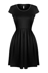 Junior A-line Strapless Scoop Neck Cocktail Flared-Skirt Short Sleeves Fitted Keyhole Belted Two-Toned Summer Polyester/Spandex Midi Dress 