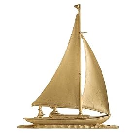 46 Sailboat Weathervane Verdigris by A Bird's Home