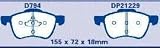 EBC DP21229 Greenstuff 2000 Series Organic Front Brake Pad - 2 Piece