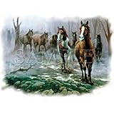 Morning Gathering-Horse Adult Sweatshirt