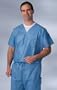 Disposable Scrub Wear - Shirt, round neck, blue, x-large - 30 Each