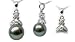 18K white gold Delila Black Tahitian cultured pearl and diamond pendant