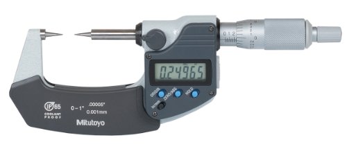 Mitutoyo 342-351 0 - 1 X 000050001mm IP65 Digimatic Point Micrometer With Output Ratchet 15 Deg Carbide Points
