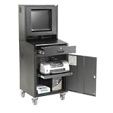 Mobile Security Lcd Computer Cabinet Black