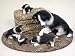 Border Collie Mom & Pups Figurine