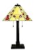 Quoizel Lighting Macintosh Rose Tiffany Table Lamp with Bronze Finish