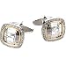Sterling Silver and 14K Yellow Gold Diamond Cufflinks