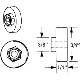 International Pro Source Shower Door Roller, 3/4 Inch Flat - 2 per Package
