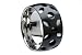 Black Titanium Men's Ring w/ Olive Pattern