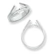 14K White Gold Die Struck Ring Shank