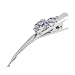 Rosallini Sliver Tone Plastic Carve Flowers Artificial Crystal Hairpin Clips for Girls