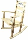 Childrens Rocking Chair - Jungle Theme - Natural Color - Personalized