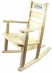 Childrens Rocking Chair - Jungle Theme - Natural Color - Personalized