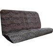Car Truck SUV Cheetah Tan Rear Bench or Small Truck Seat Covers Black 2 piece Universal Print Vehicle Seatcovers