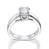 AGS Certified Diamond Solitaire Ring 1ct