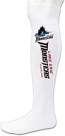 Unisex Lake Erie Monsters Knee High Long Athletic Soccer Rugby Football Sport Tube Sock White