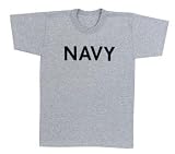 Military T-Shirt Grey Navy Logo Physical Training Shirt