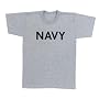 Military T-Shirt Grey Navy Logo Physical Training Shirt