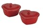Cuisinart CCB49-2HR Chef's Classic Ceramic Bakeware 9-Ounce Heart Ramekins with Cover, Set of 2, Red