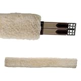 Roma Sheepskin Dressage Girth Cover 100% Merino Wool - White 44