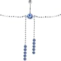 SWAROVSKI Solar Blue SUPER SEXY Jeweled Dangle BELLY CHAIN