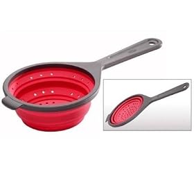 Chef'n COL-542CH Sleekstor Small Collapsible Scoop Colander, Cherry by Chef'n