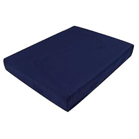 Duro-Med Poly/Cotton Covered Latex Wheelchair Cushion, Navy