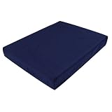 Duro-Med Polyfoam Wheelchair Cushion, Poly/Cotton Cover, Navy, 2 Inch x 16 Inch x 18 Inch