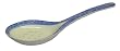 Blue and white rice pattern serving spoon - 9"L, porcelain