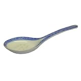 Blue and white rice pattern serving spoon - 9L, porcelain by Reorient