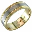 Two Tone Triumphant Men's Wedding Band