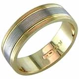 Two Tone Triumphant Men &acute; s Wedding Band - B00011T5UO