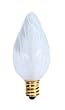 Bulbrite 420015 - 15F10WH - 15 Watt F10 Flame Shaped Light Bulb, White