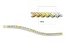 14kt tri color braided polished bracelet