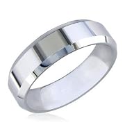 Jewelry & Watches Deal - 7mm Beveled Comfort Fit Titanium Wedding Band 