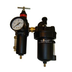 Interstate Pneumatics WC1381AG 1/2 Inch Standard T Handle Filter/Regulator/Lubricator Integral Combo