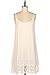 Solid Lovely Crochet Lace Layered Trim Crop Top Extender Cami Tank Top