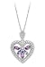 10kt. White Gold, Amethyst and Tanzanite Heart title=