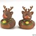 One Dozen (12) Rudolph Reindeer Rubber Duck Party Favors