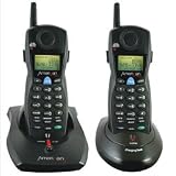American Telecom� UA20224B 2.4GHz Dual-Handset Expandable Cordless Phone With Caller ID/Call Waiting, Black