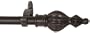Window Curtain Rod / Drapery Rod 28 Inch-48 Inch Dome Slai Burg/blk