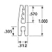 Strip Brush Holder, Overall Length 72 In