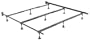 Strobel Organic Heavy-Duty Metal Bed Frame for Regular Beds or Waterbeds King/Queen