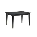 Arts and Crafts Dining Table with Leaf - Ebony