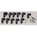 Taylor Cable 46051 Black Low Profile Distributor and Coil Boot/Terminal Kit - Set of 11